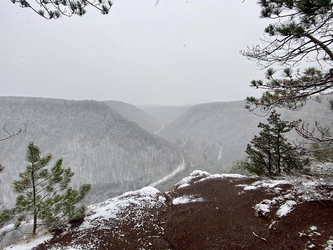 Picture 3 of Barbour Rock Trail first snowfall 2020