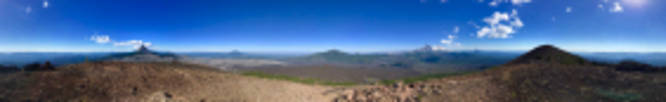 Panoramic vista from the summit of Belknap Crater
