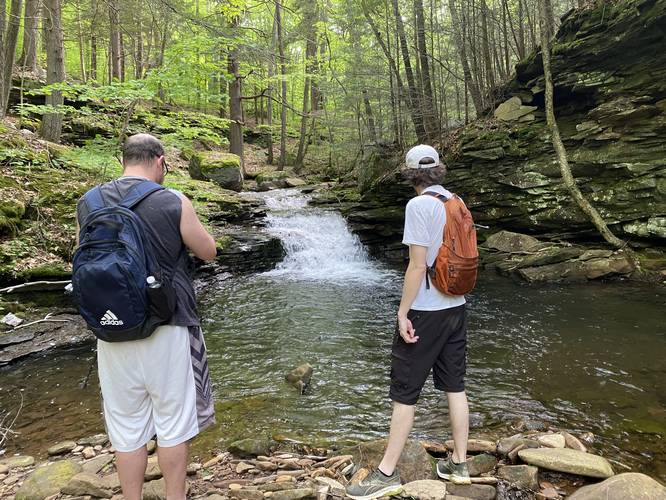 Dustin and Sam at Little Gorge Falls