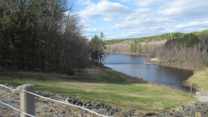 View of the lake from the Dam road