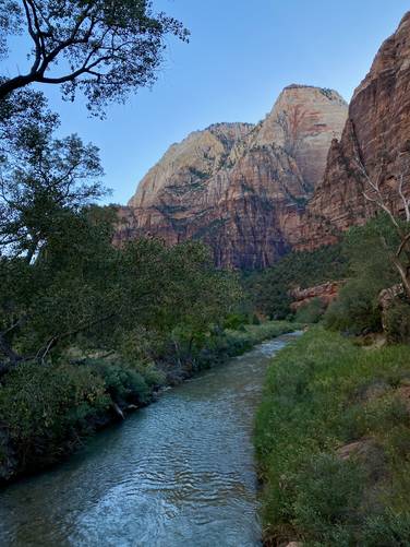 View of the Virgin River in Zion Valley