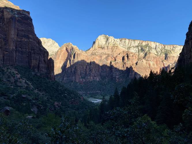 View of Zion Valley from the Upper Emerald Pools spur trail