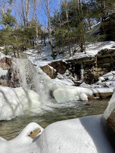 Lower Fall Brook Falls - winter 2021