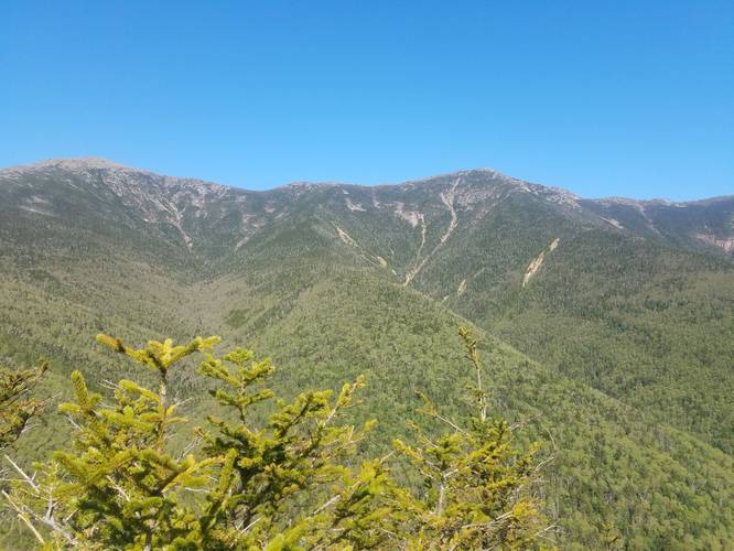 View of Franconia Ridge while descending Mount Lafayette