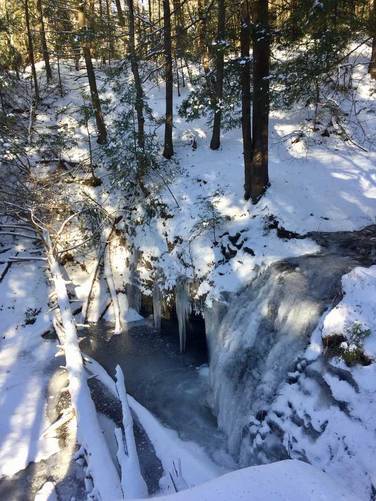 Lower Gunn Brook Falls - frozen