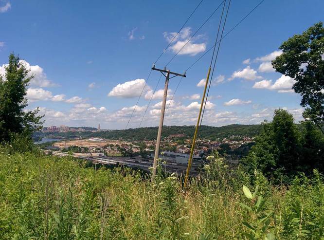 Vista of Greenfield and Oakland in Pittsburgh