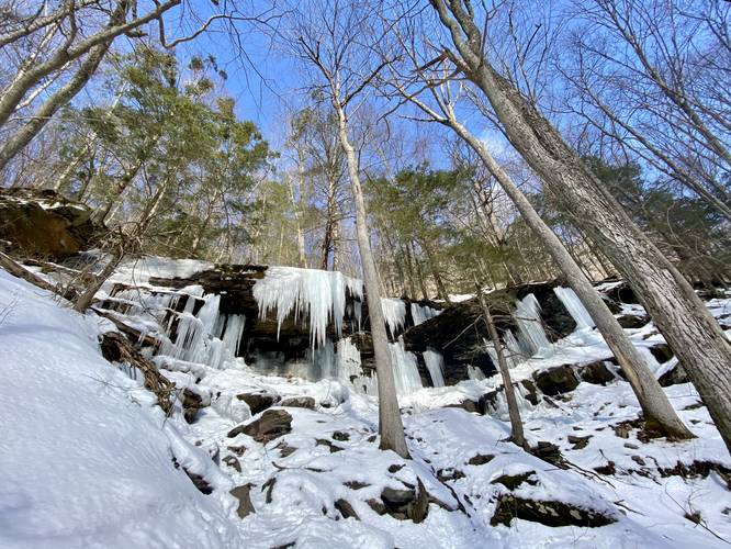 Unnamed seasonal waterfall - approx 20-feet tall