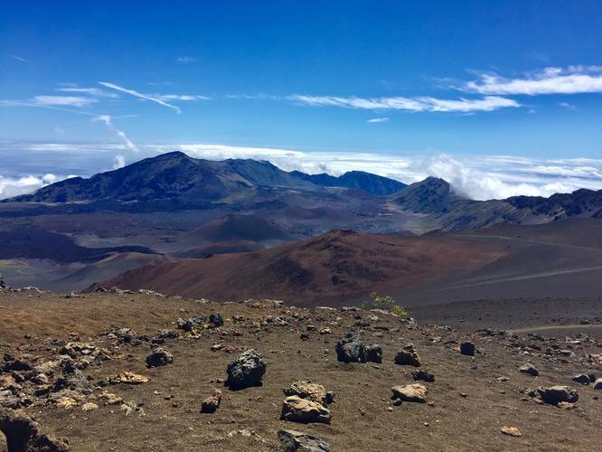 Vista of Haleakala Crater before the descent