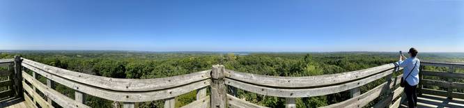 Panoramic view from Lapham Peak Tower