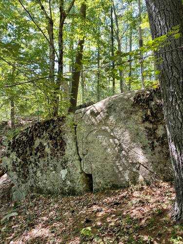 Face in the rock at Kenyon Hill Preserve