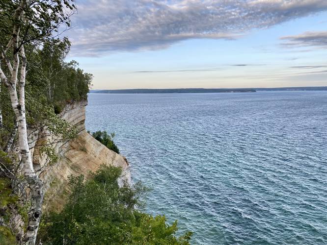 View of the Pictured Rocks National Lakeshore's cliffs