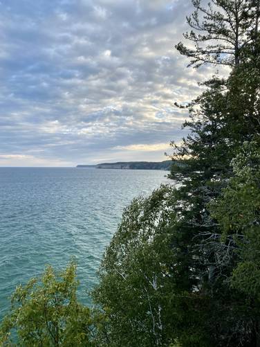 View of the turquiose waters of Lake Superior along the Pictured Rocks National Lakeshore