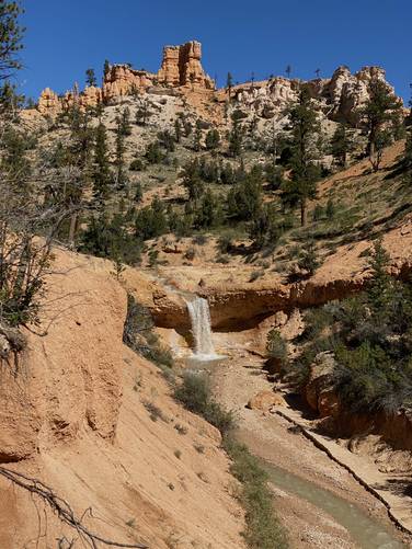 View of Tropic Ditch Falls (approx. 30-feet tall)