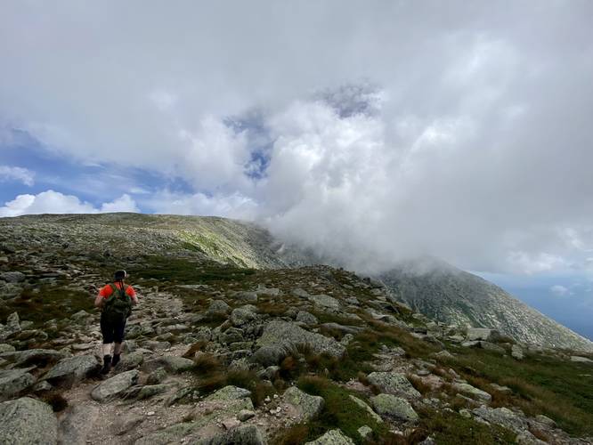 Approaching last climb to Baxter Peak along Katahdin's tableland