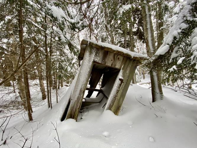 Abandoned outhouse