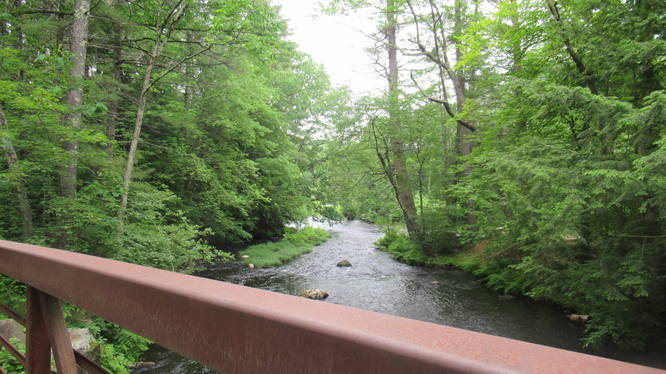 Looking downstream from the Bridge over the Piscataquog River