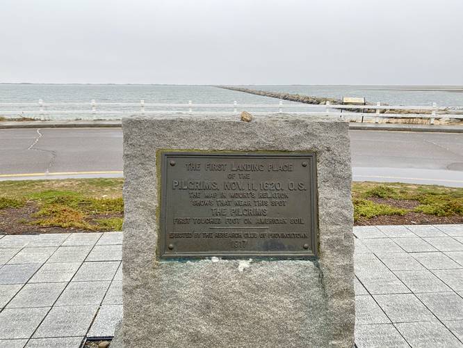 Pilgrims' First Landing plaque