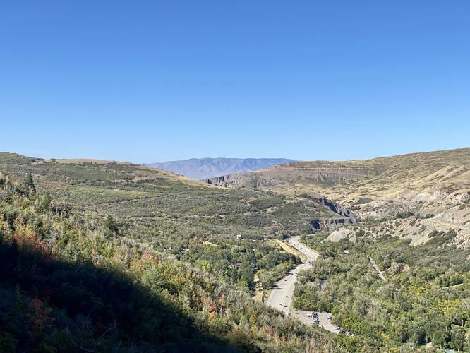 View of the Provo Canyon toward Provo, Utah