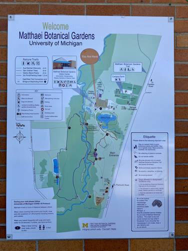 Matthaei Botanical Gardens trail map
