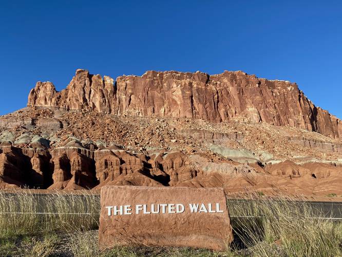 The Fluted Wall in Capitol Reef National Park