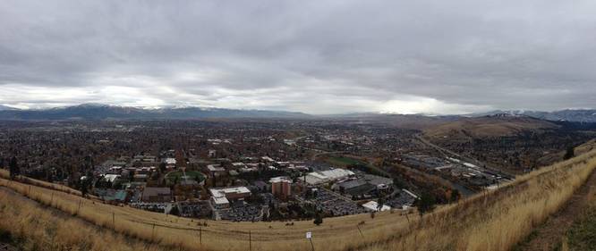 View of Missoula, MT from the "M"