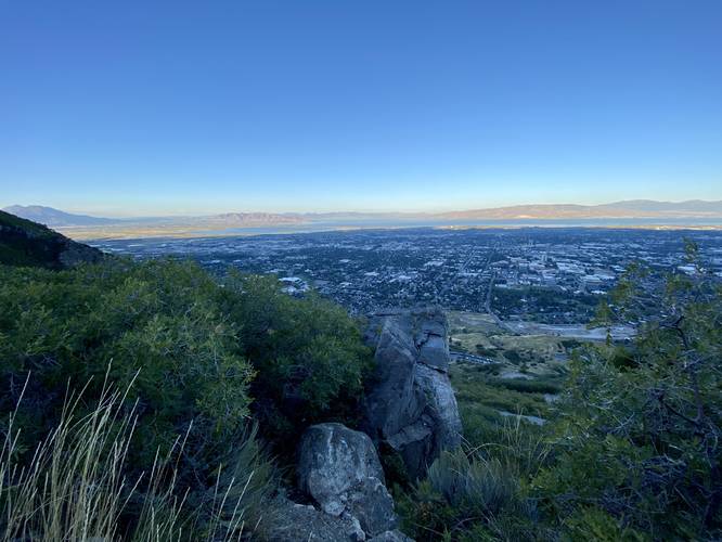 View of the greater Provo, Utah area from the Y Trail